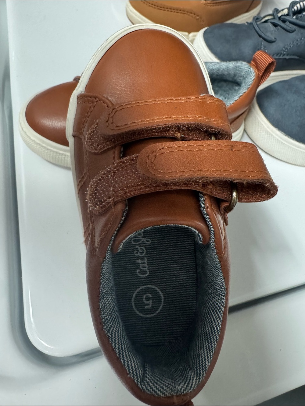 Kids Brown Hook-and-Loop Casual Sneakers Cat & Jack toddler 5